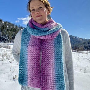 Extra Long Chunky Knit Scarf – Oversized Ribbed Shawl for Women & Men, Cozy Hand-Knitted Blanket Wrap, Winter Fashion Gift"